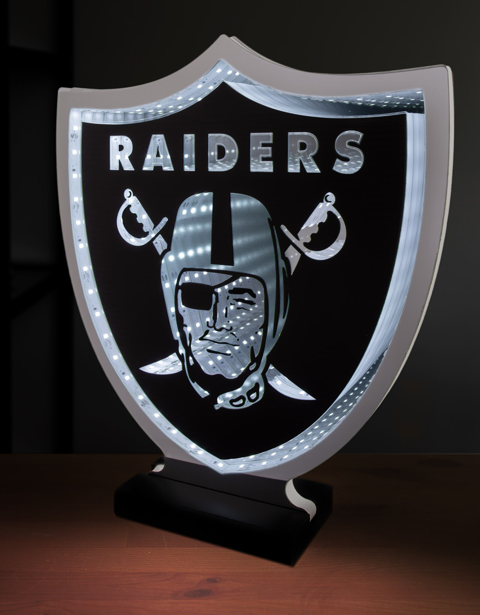 SPORTICULTURE Las Vegas Raiders LED Infinity Logo Light