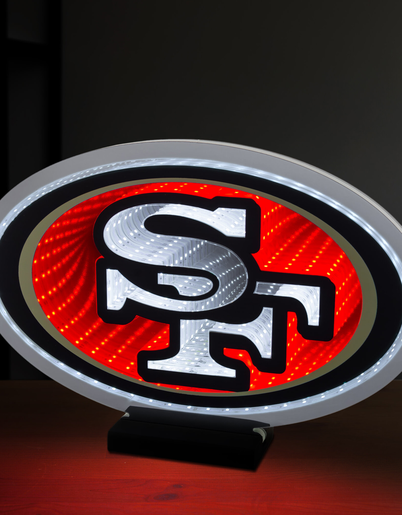 SPORTICULTURE San Francisco 49ers LED Infinity Logo Light