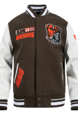 Pro Standard Cleveland Browns Men's Split Logo Wool Varsity Jacket