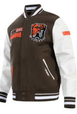 Pro Standard Cleveland Browns Men's Split Logo Wool Varsity Jacket