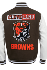 Pro Standard Cleveland Browns Men's Split Logo Wool Varsity Jacket