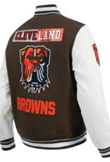 Pro Standard Cleveland Browns Men's Split Logo Wool Varsity Jacket