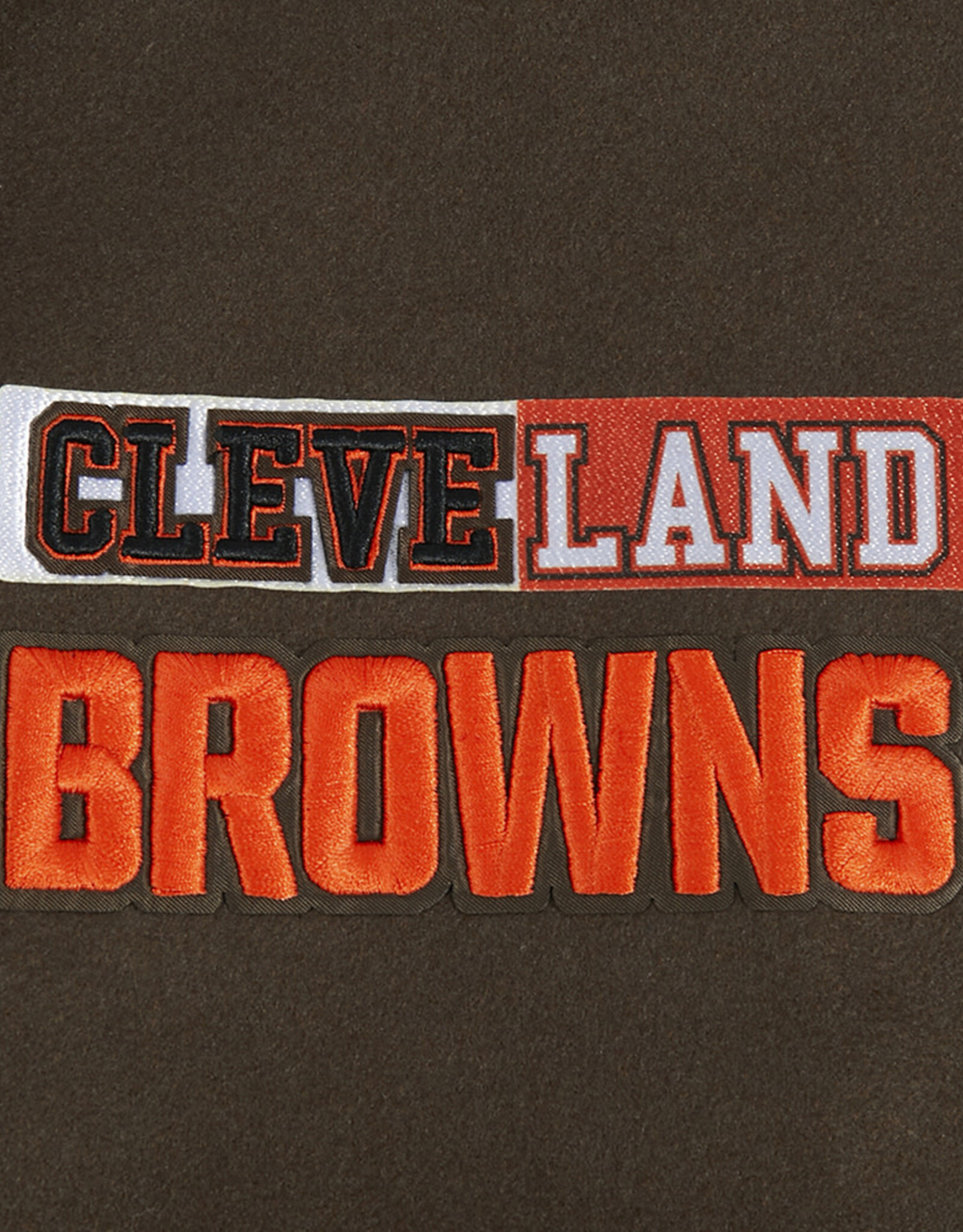 Pro Standard Cleveland Browns Men's Split Logo Wool Varsity Jacket