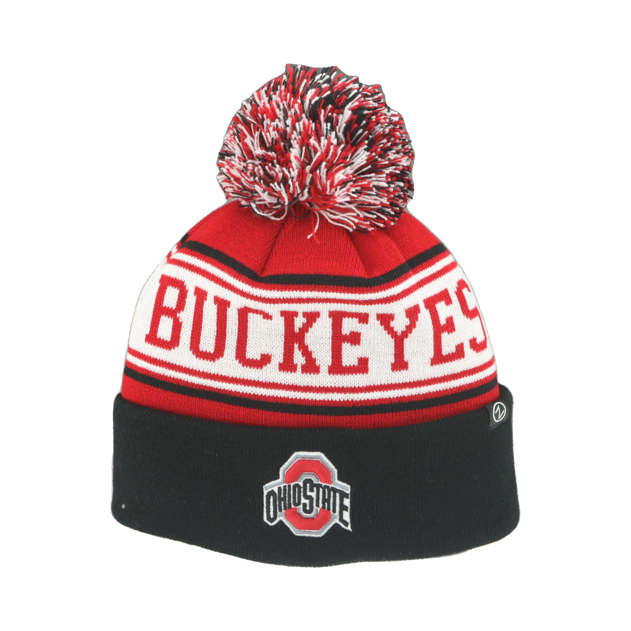 Ohio State Buckeyes Striped Cuffed Knit Hat - Touchdown 