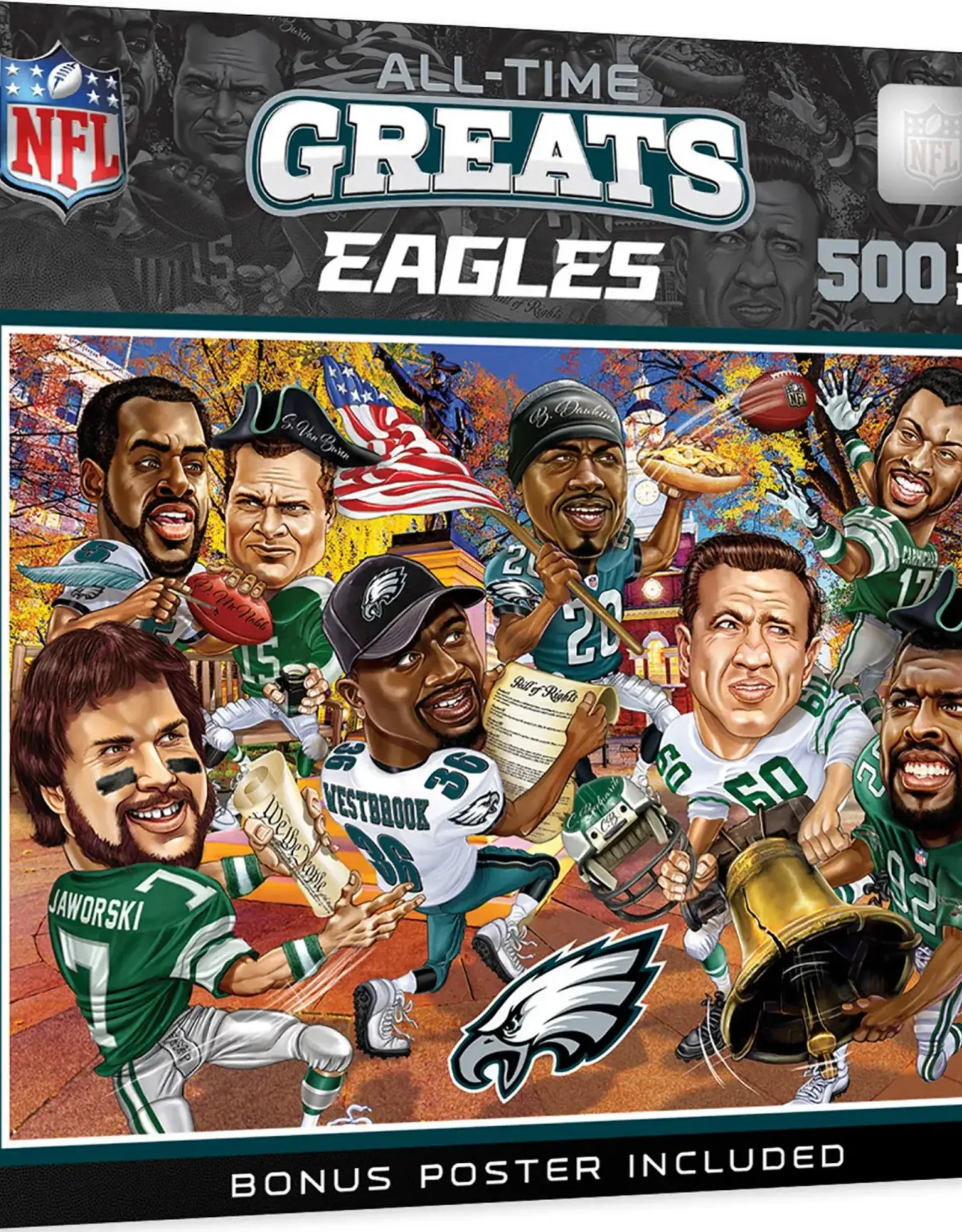 MASTERPIECES Philadelphia Eagles All-Time Greats 500 Piece Puzzle