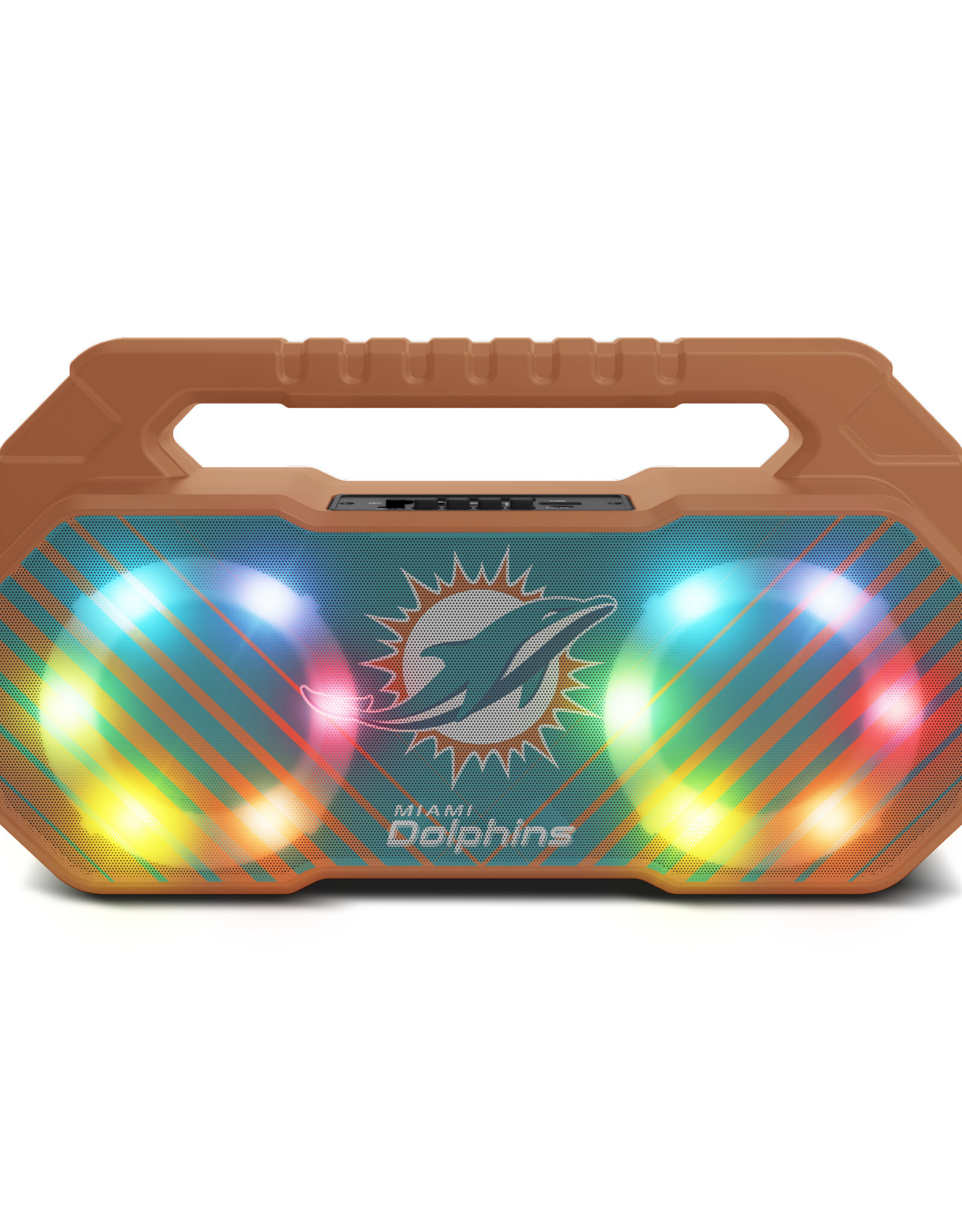 Prime Brands Group Miami Dolphins LED Boom Box Speaker