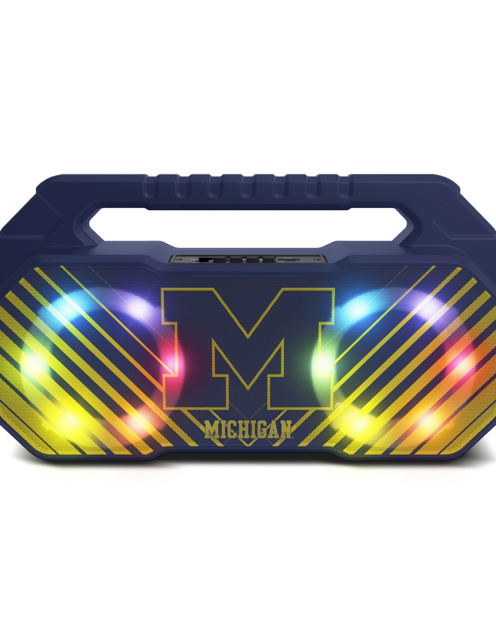 Prime Brands Group Michigan Wolverines LED Boom Box Speaker