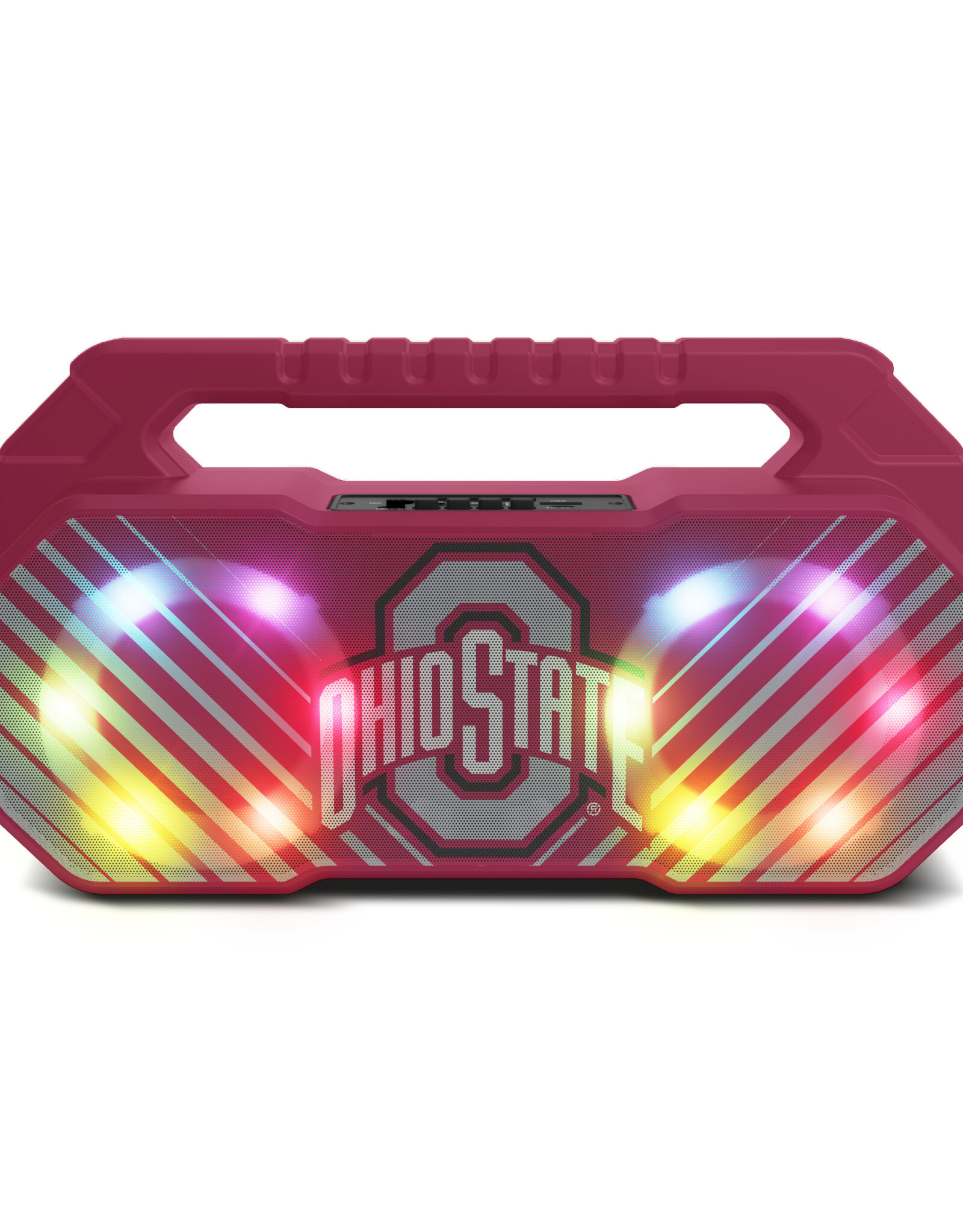 Prime Brands Group Ohio State Buckeyes LED Boom Box Speaker
