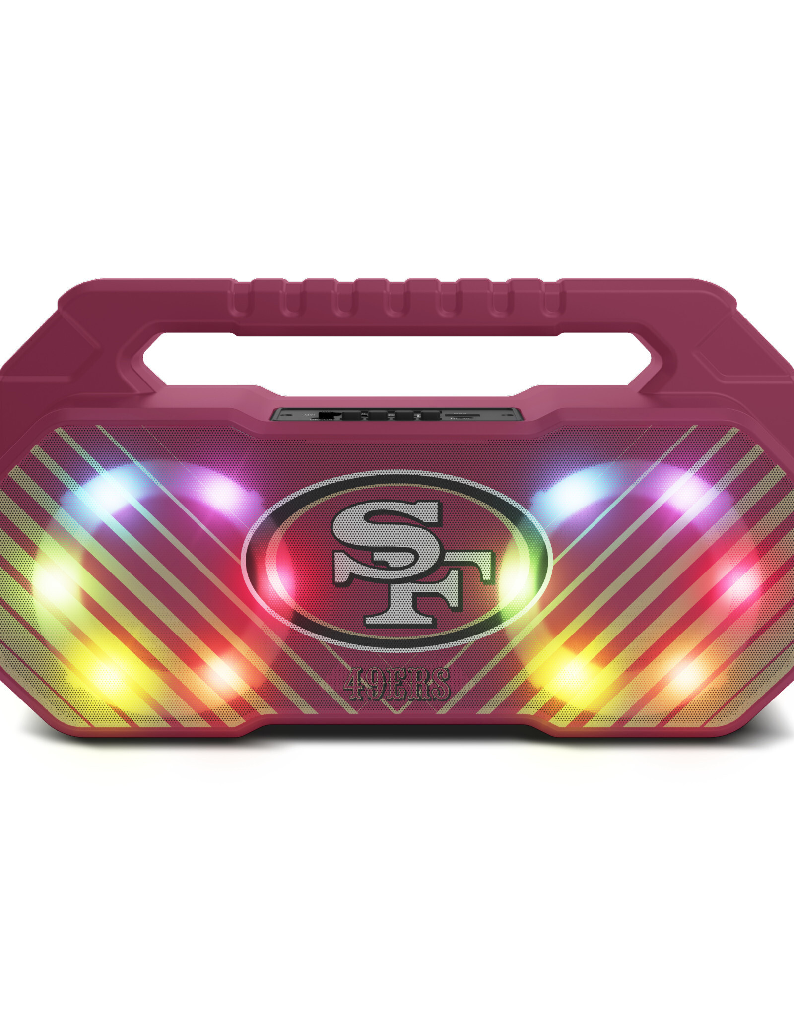 Prime Brands Group San Francisco 49ers LED Boom Box Speaker