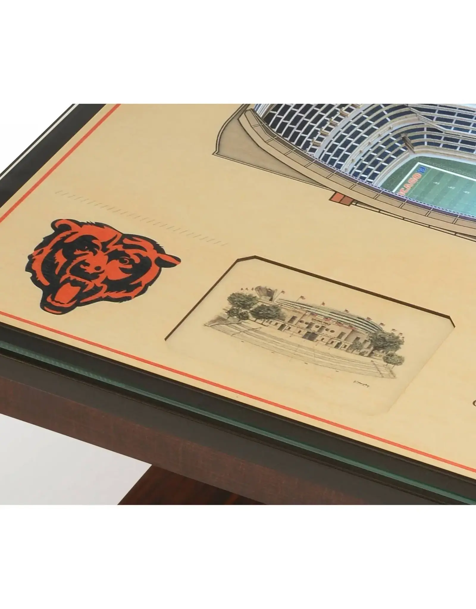 YOU THE FAN Chicago Bears 25-Layer LED StadiumView End Table