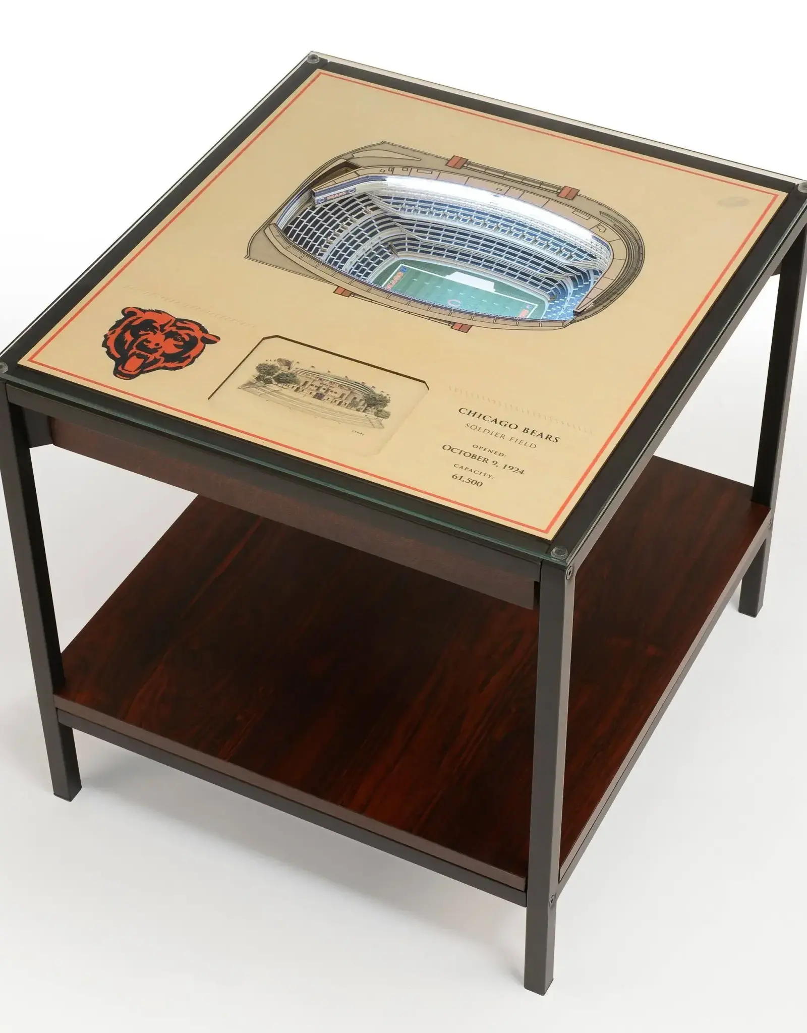 YOU THE FAN Chicago Bears 25-Layer LED StadiumView End Table