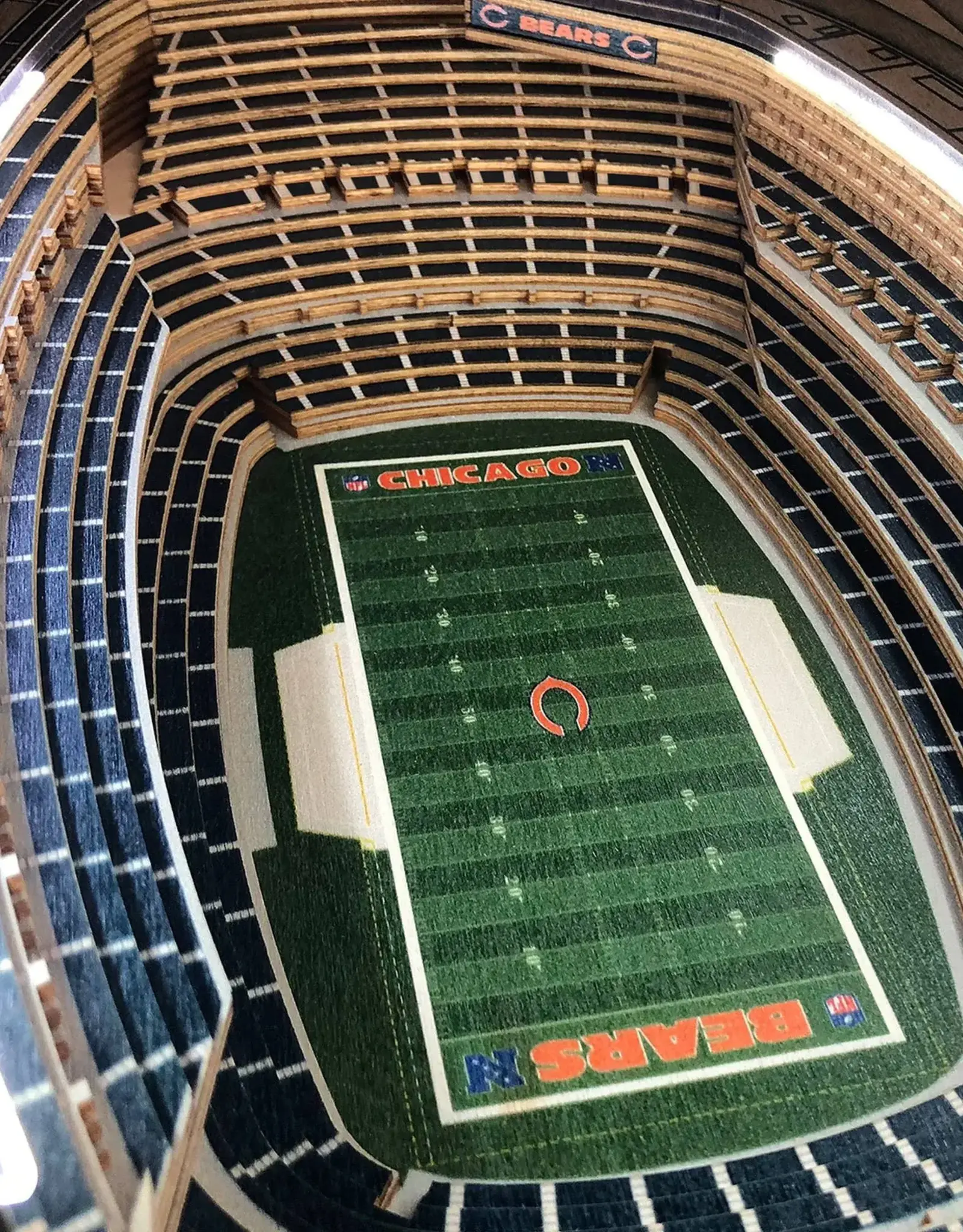 YOU THE FAN Chicago Bears 25-Layer LED StadiumView End Table