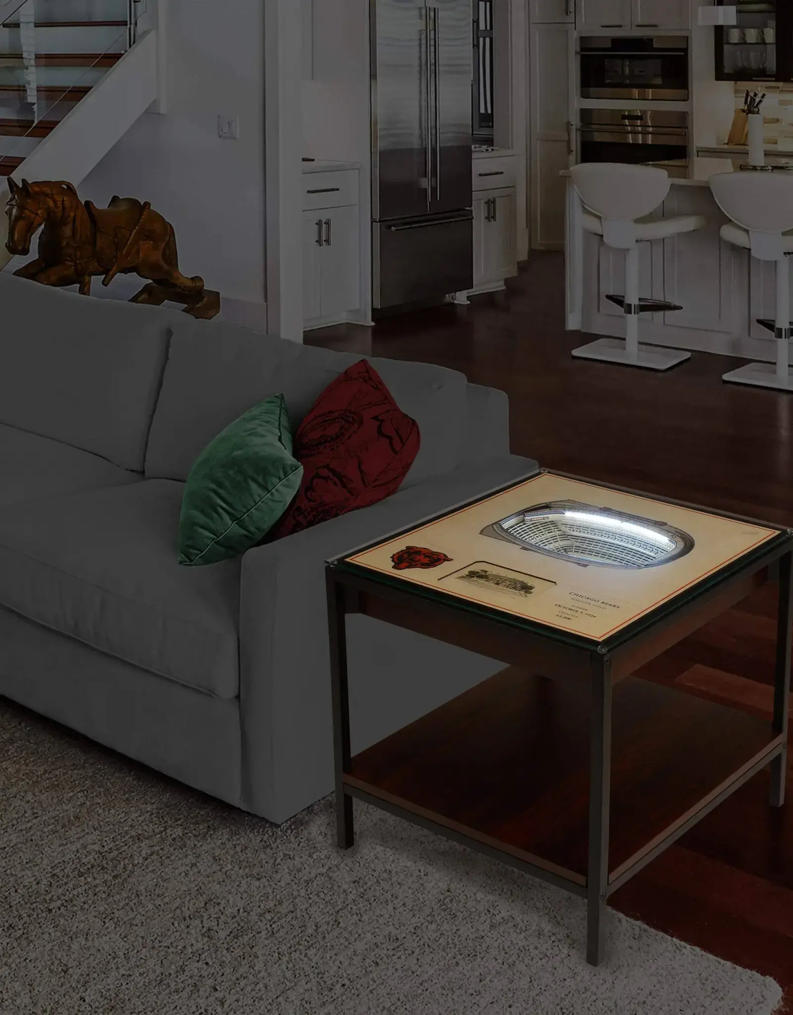 YOU THE FAN Chicago Bears 25-Layer LED StadiumView End Table