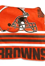 Logo Brands Cleveland Browns 50x60 Raschel Plush Striped Throw