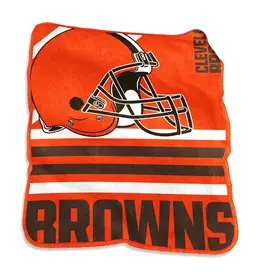Logo Brands Cleveland Browns 50x60 Raschel Plush Striped Throw