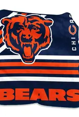 Logo Brands Chicago Bears 50x60 Raschel Plush Striped Throw