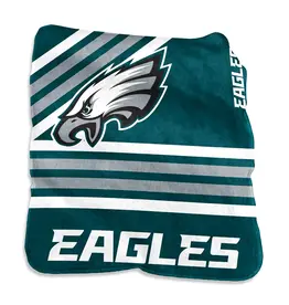 Logo Brands Philadelphia Eagles 50x60 Raschel Plush Striped Throw