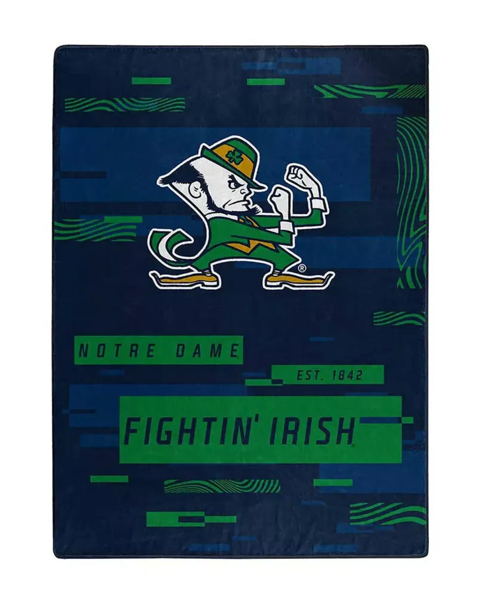 Northwest Notre Dame Fighting Irish 60x80 Digitize Royal Plush Blanket