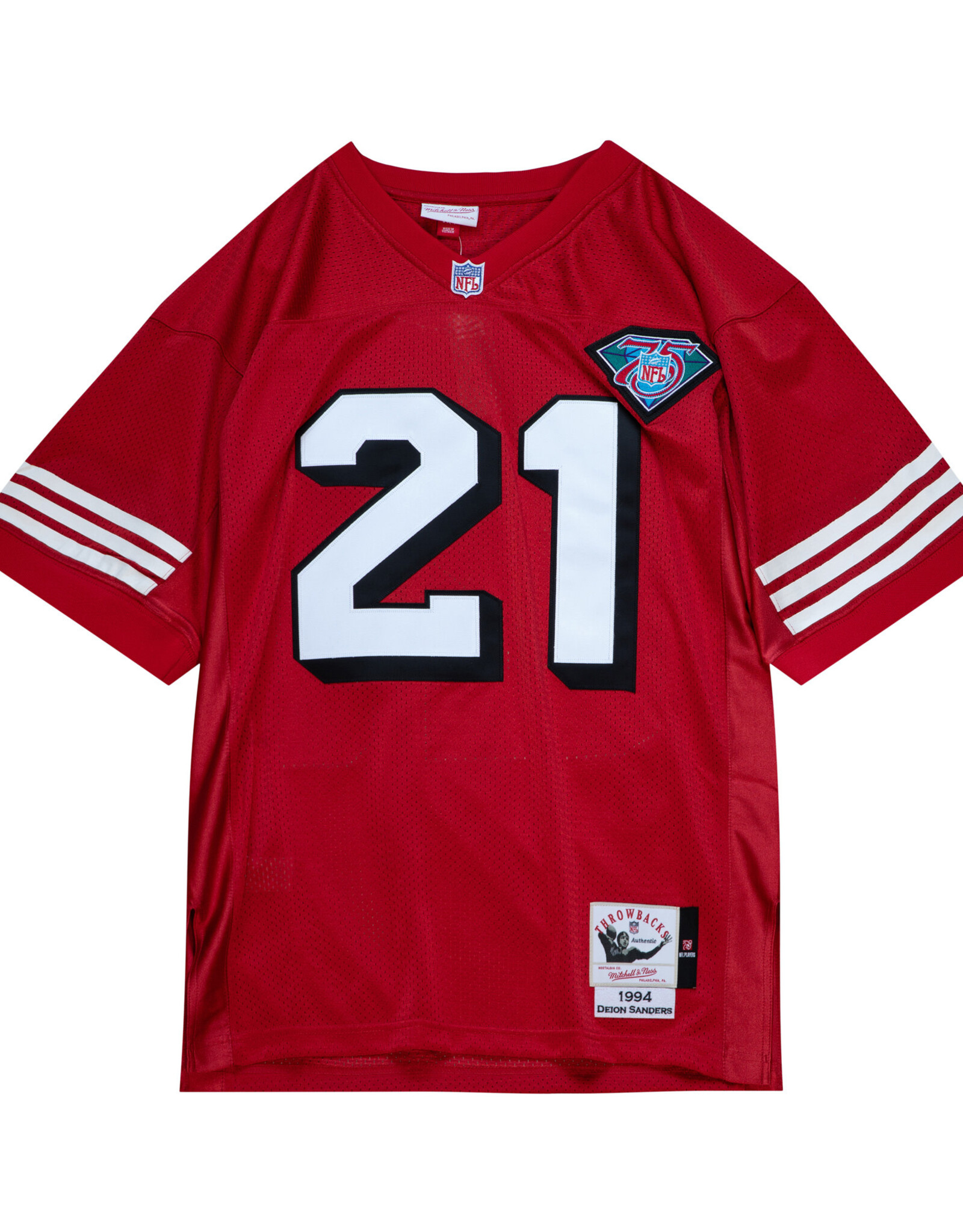 Mitchell & Ness San Francisco 49ers Men' 1994 Deion Sanders Dark Drop Shadow Jersey