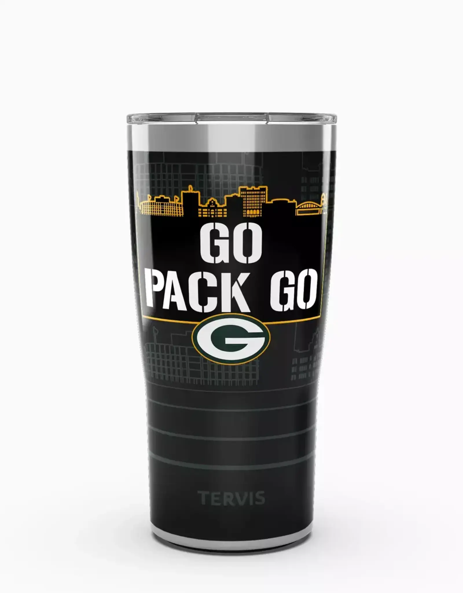 Tervis Green Bay Packers Tervis 20oz Stainless Slogan Skyline Tumbler