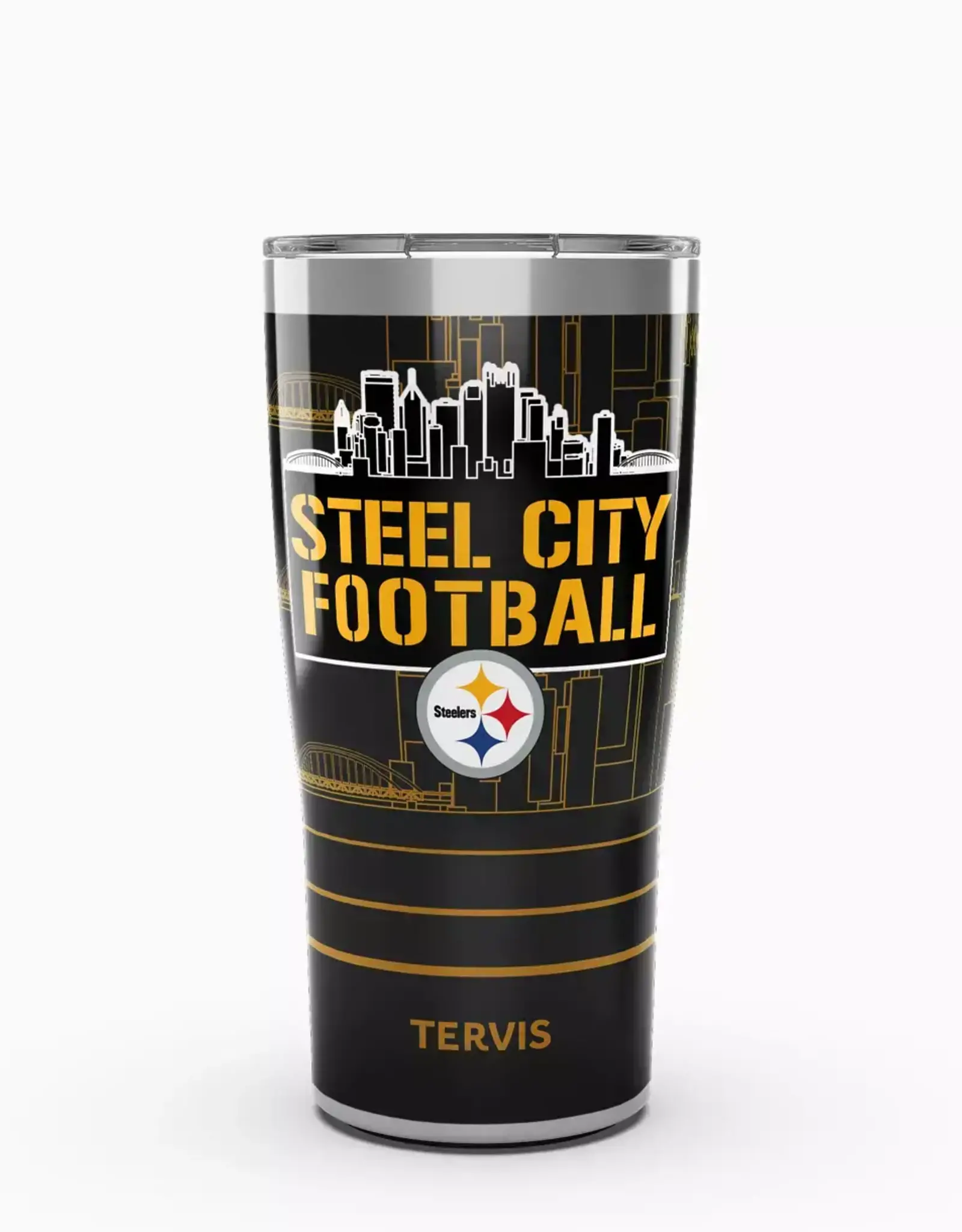 Tervis Pittsburgh Steelers Tervis 20oz Stainless Slogan Skyline Tumbler