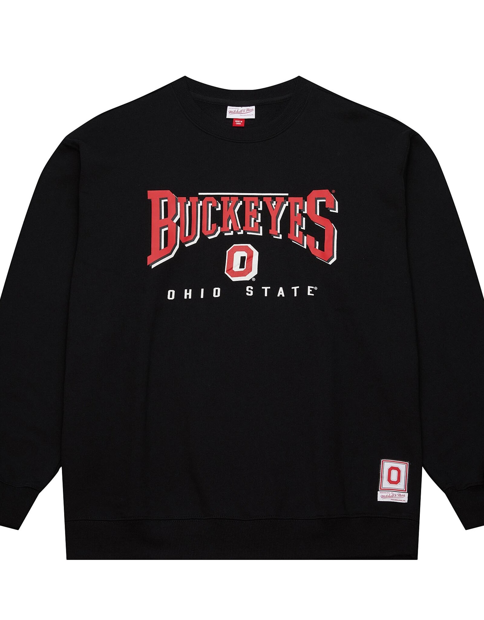 Mitchell & Ness Ohio State Buckeyes Men's Vintage Logo Fleece Crew