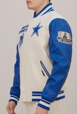 Pro Standard Dallas Cowboys Men's Classic Retro Wool Varsity Jacket - Eggshell