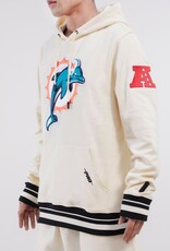 Pro Standard Miami Dolphins Men's Retro Classic Fleece Pullover Hoodie - Eggshell
