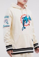 Pro Standard Miami Dolphins Men's Retro Classic Fleece Pullover Hoodie - Eggshell