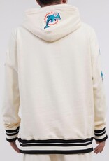Pro Standard Miami Dolphins Men's Retro Classic Fleece Pullover Hoodie - Eggshell