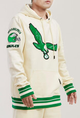 Pro Standard Philadelphia Eagles Men's Retro Classic Fleece Pullover Hoodie - Eggshell