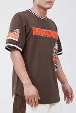 Pro Standard Cleveland Browns Men's Classic Retro Striped Short Sleeve Tee - Brown