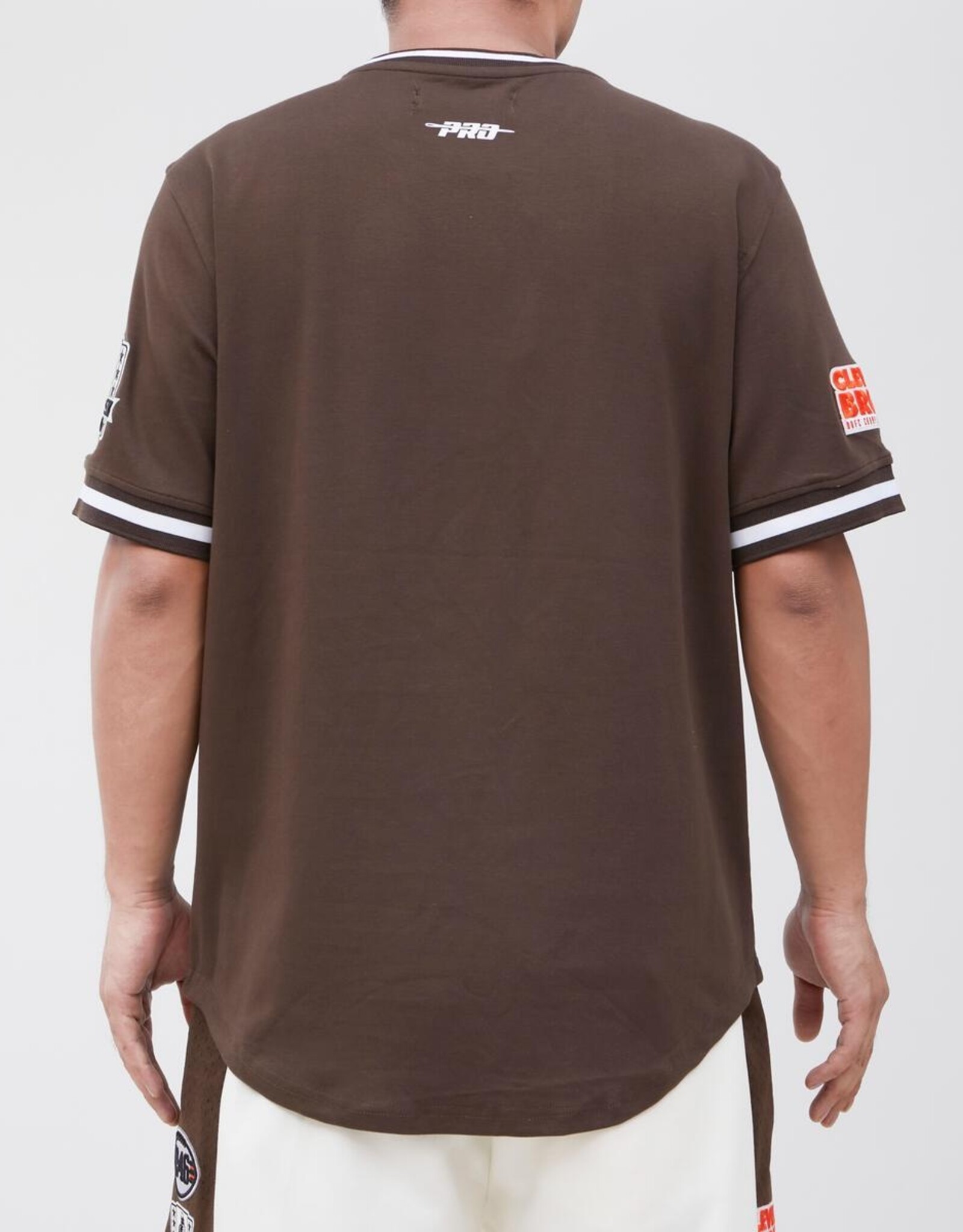 Pro Standard Cleveland Browns Men's Classic Retro Striped Short Sleeve Tee - Brown