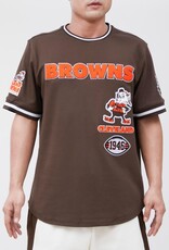 Pro Standard Cleveland Browns Men's Classic Retro Striped Short Sleeve Tee - Brown