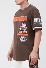Pro Standard Cleveland Browns Men's Classic Retro Striped Short Sleeve Tee - Brown
