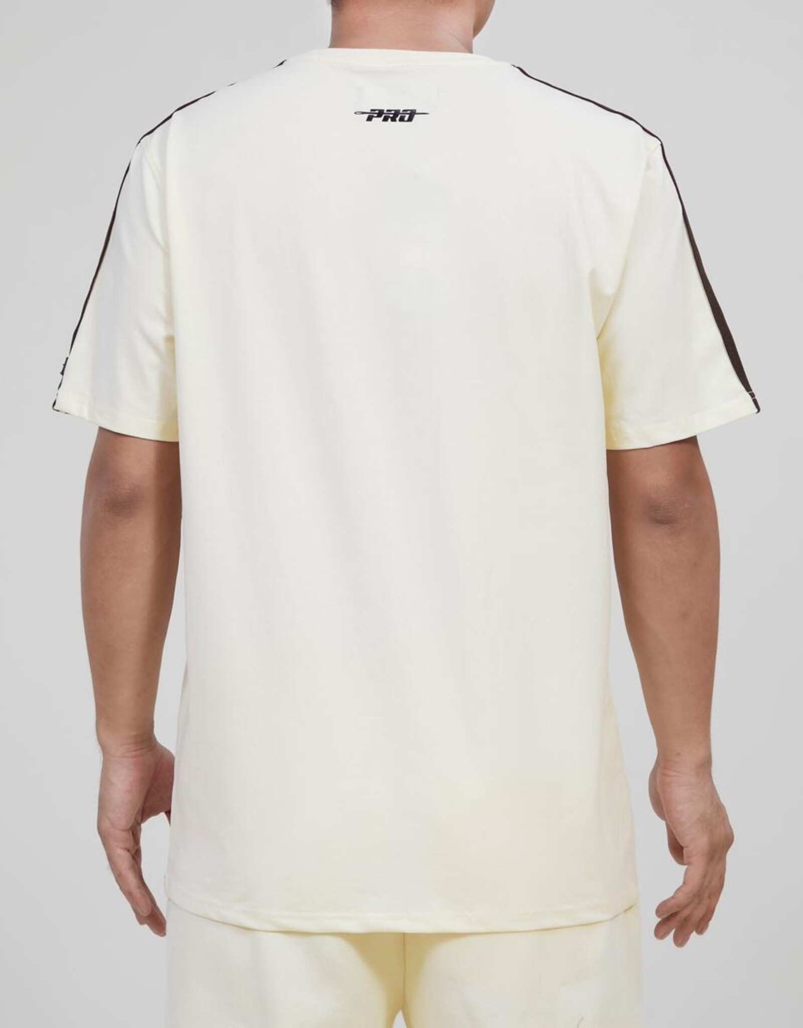 Pro Standard Cleveland Browns Men's Classic Retro Striped Short Sleeve Tee - Eggshell