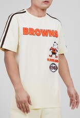 Pro Standard Cleveland Browns Men's Classic Retro Striped Short Sleeve Tee - Eggshell Pro Standard Cleveland Browns Men's Classic Retro Striped Short Sleeve Tee - Eggshell