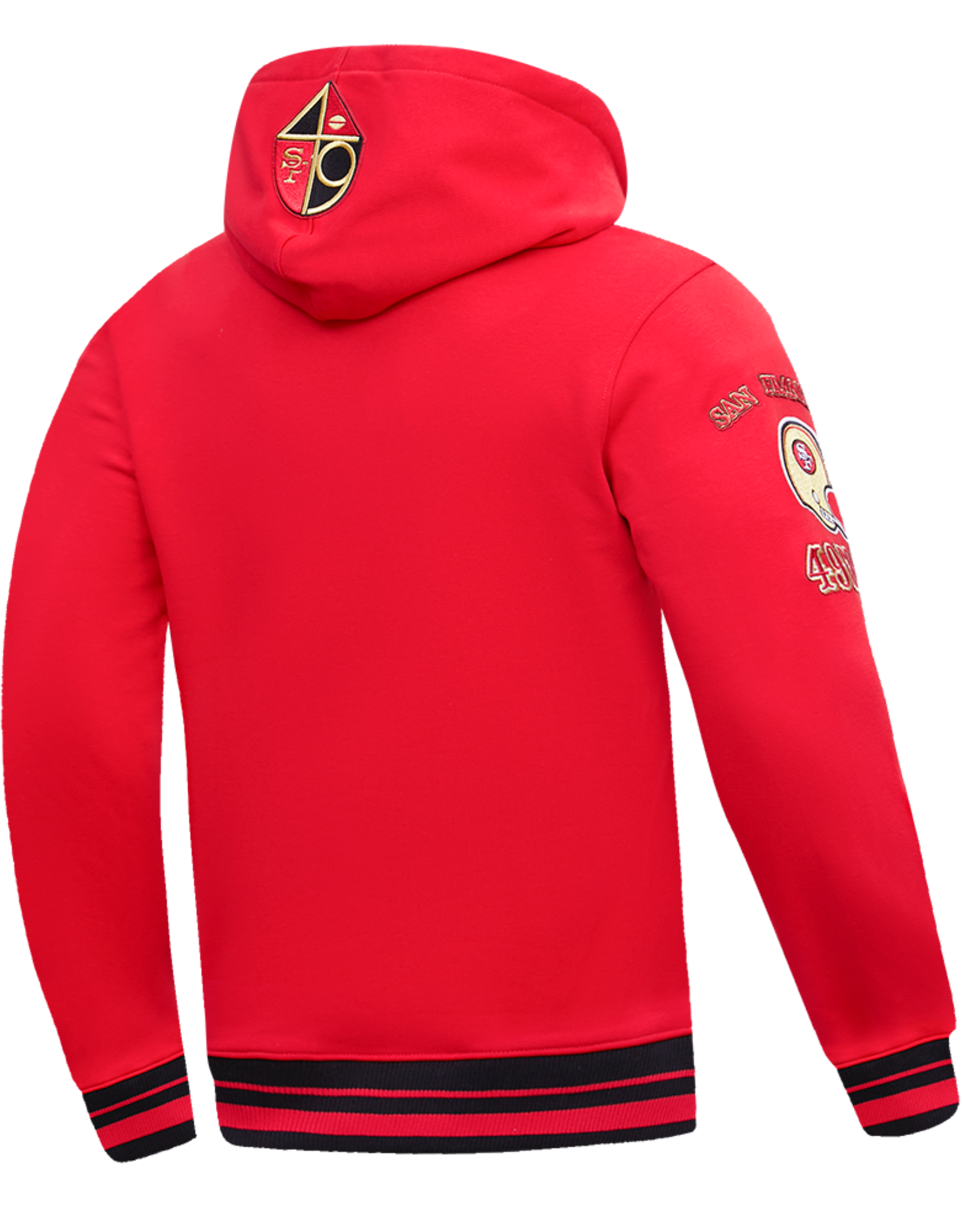 Pro Standard San Francisco 49ers Men's Retro Classic Fleece Pullover Hoodie - Red