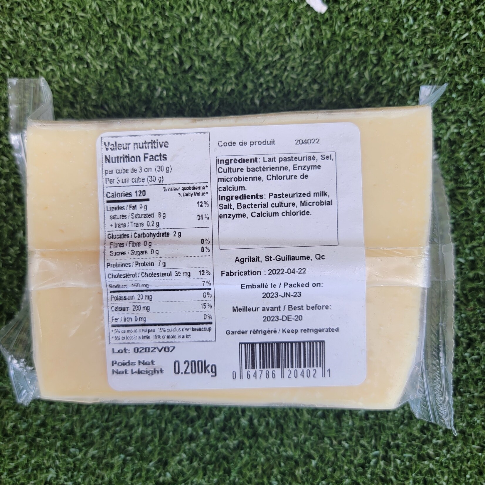 Fromage Cheddar Médium St-Guillaume (200g)