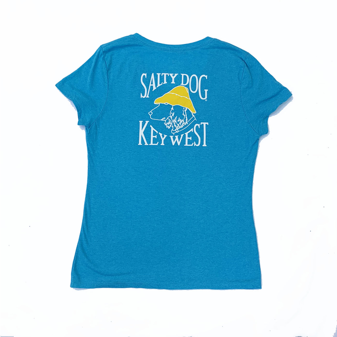 Key West Women's Triblend V-Neck S/S Turquoise