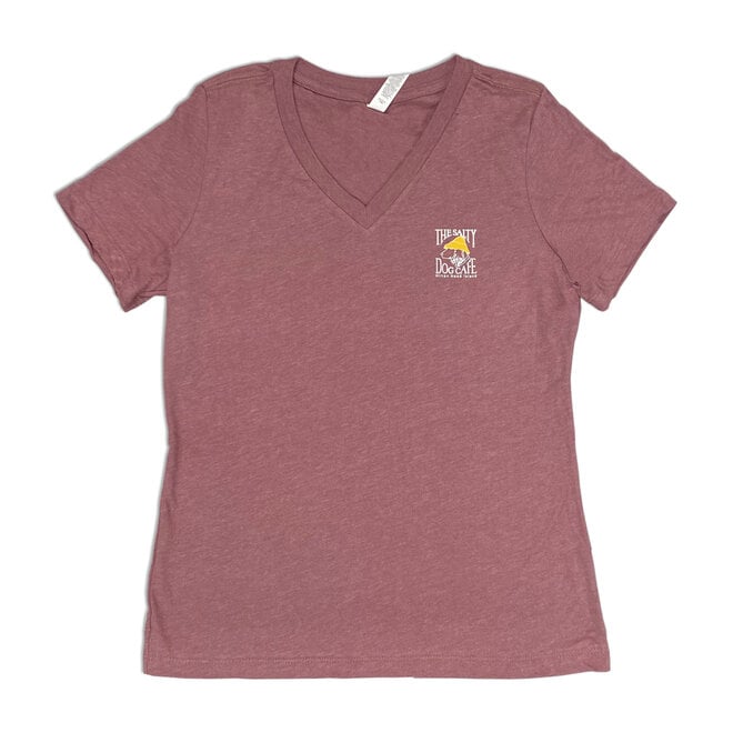 Women's V-Neck S/S Heather Mauve