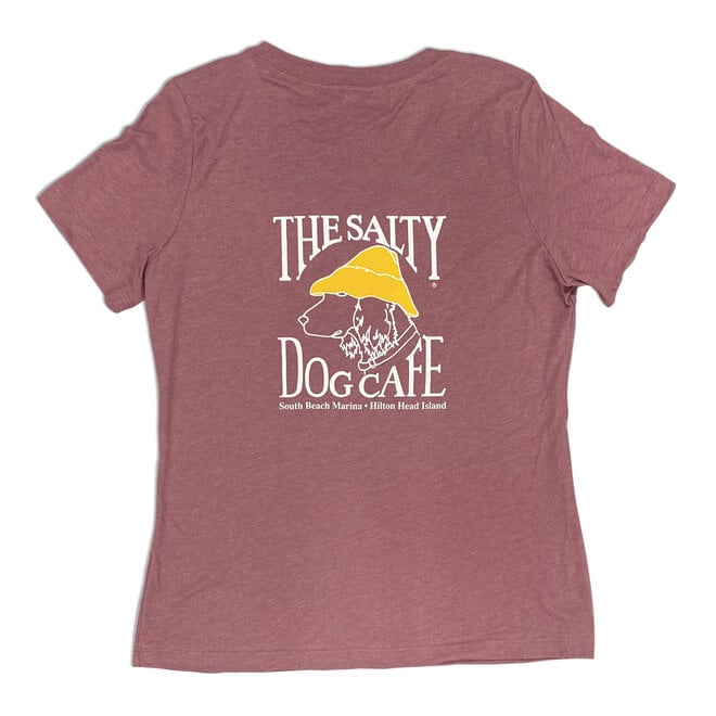 Women's V-Neck S/S Heather Mauve