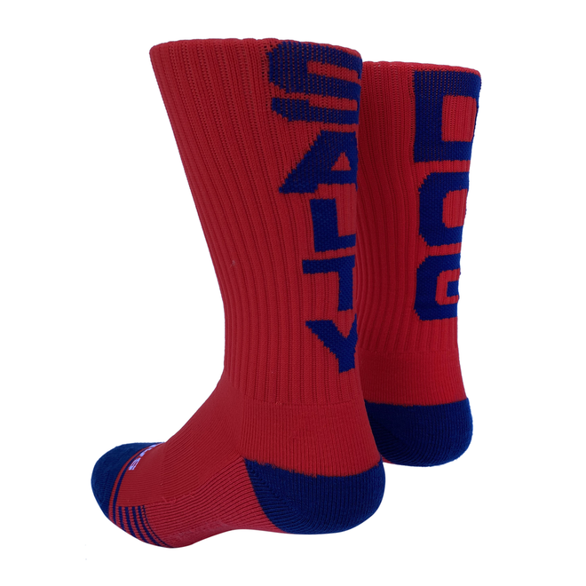 Youth Socks-Salty Dog, Red/Navy