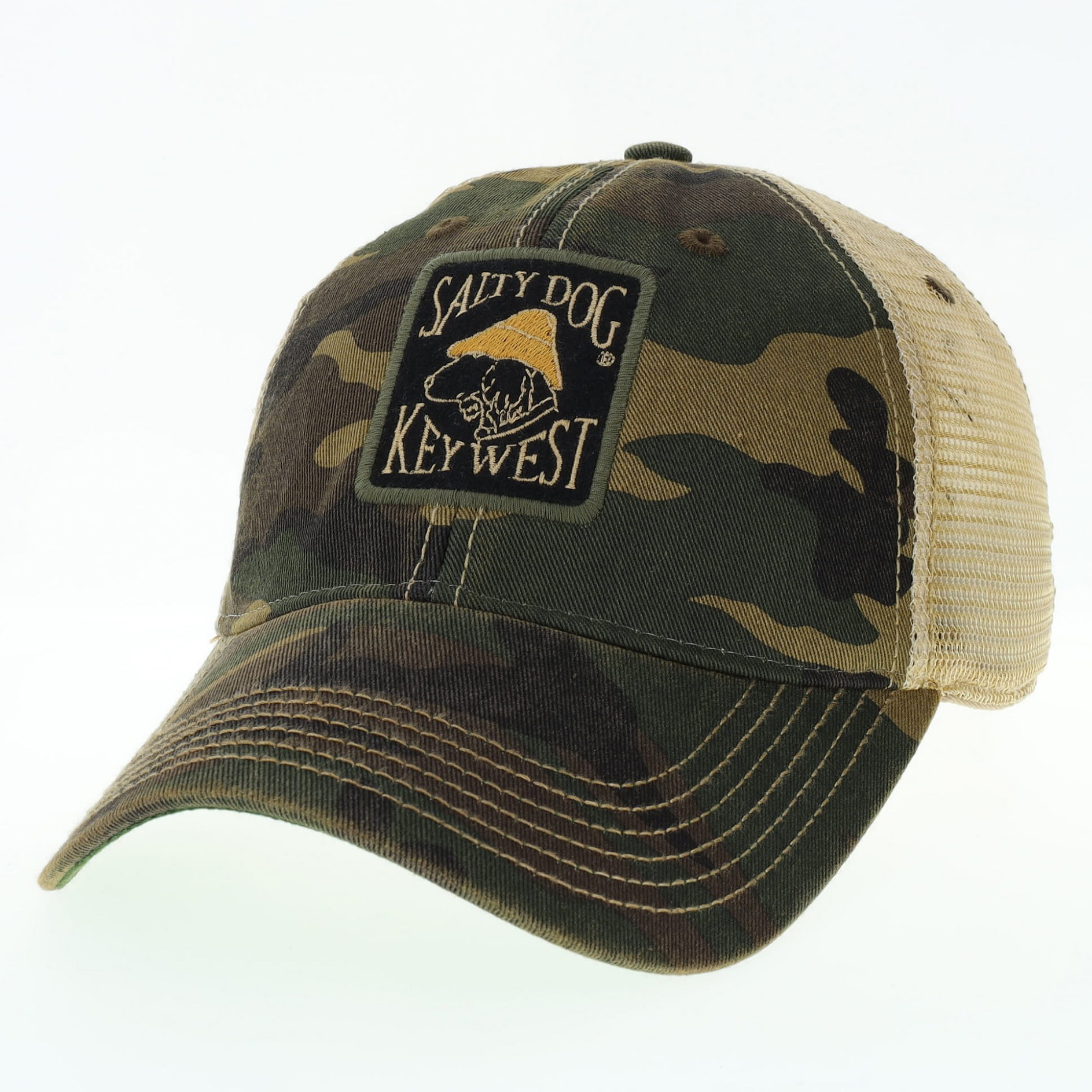 Hat - Key West - Old Favorite Trucker, Camo - Salty Dog T-Shirt Factory