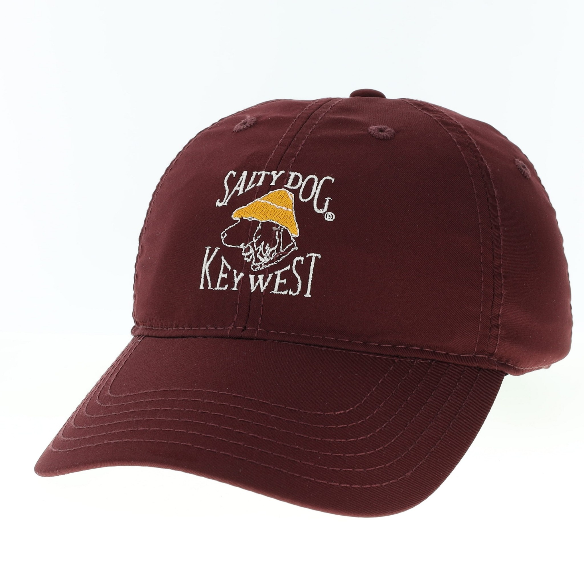 Key West Hat Cool Fit, Burgundy Salty Dog TShirt Factory