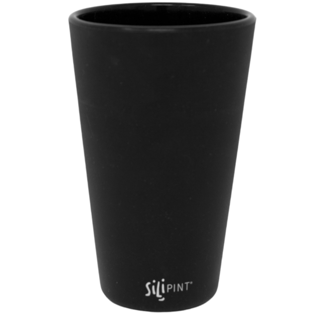 SiliPint Pint, Bouncy Black, 16 oz