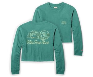 SBGS Midi Crop L/S Washed Jade - Salty Dog T-Shirt Factory