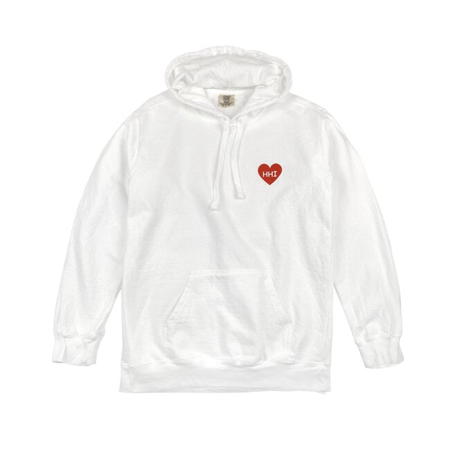 HHI Heart© Hooded Sweatshirt White