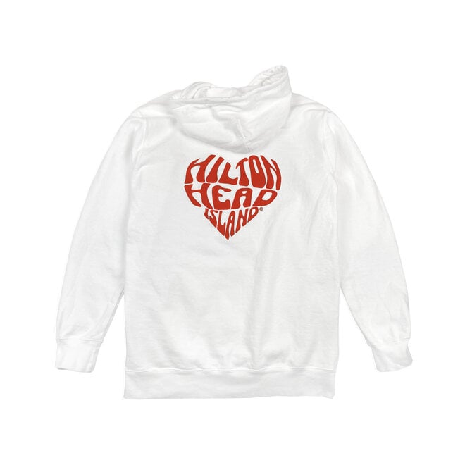 HHI Heart© Hooded Sweatshirt White