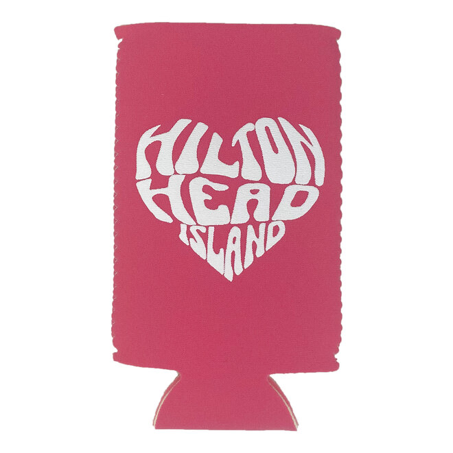 HHI Heart Slim Can Holder Perfect Pink